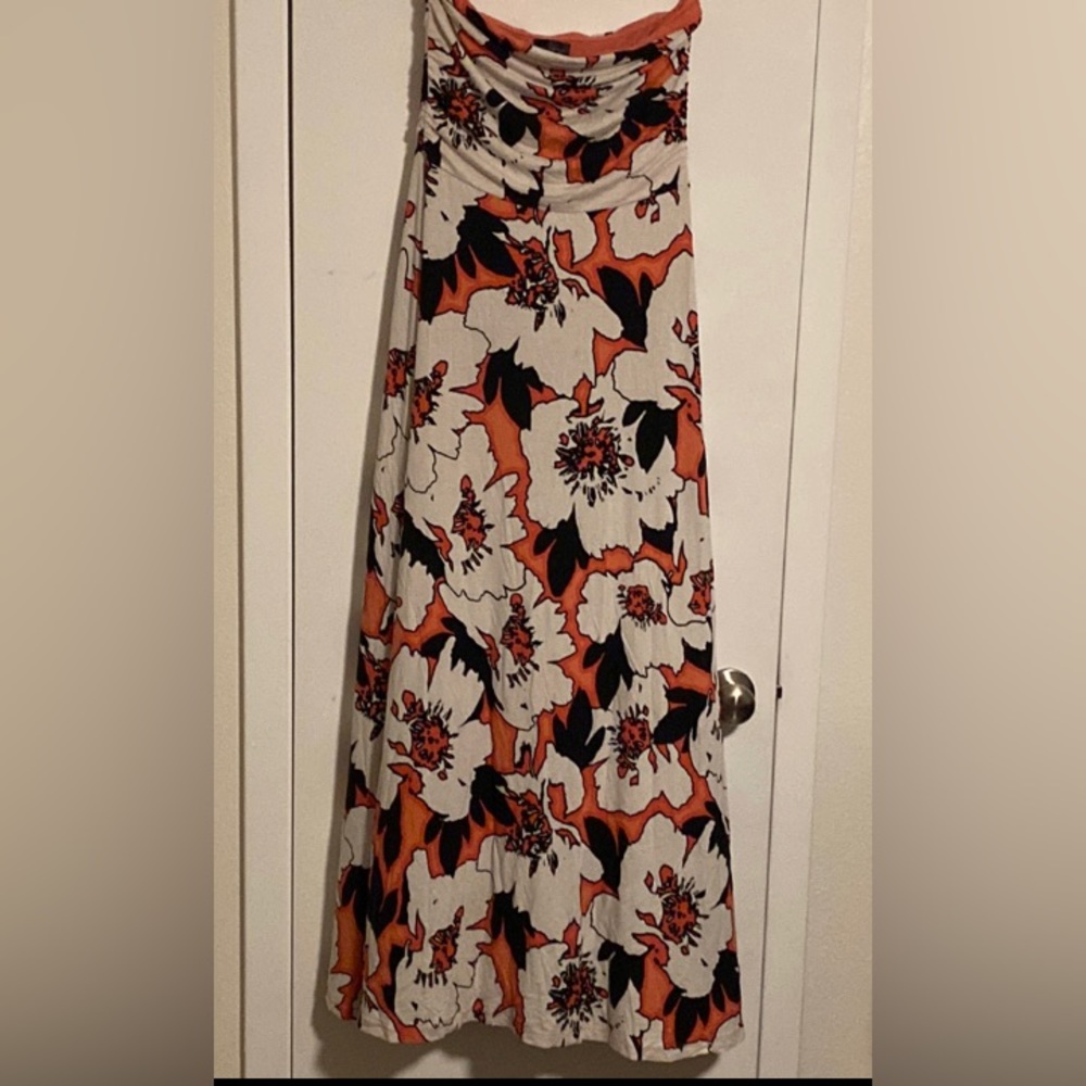 The Limited-Orange Floral Maxi Dress